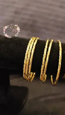 Ensemble de 6 bracelets Doré jonc Torsadés